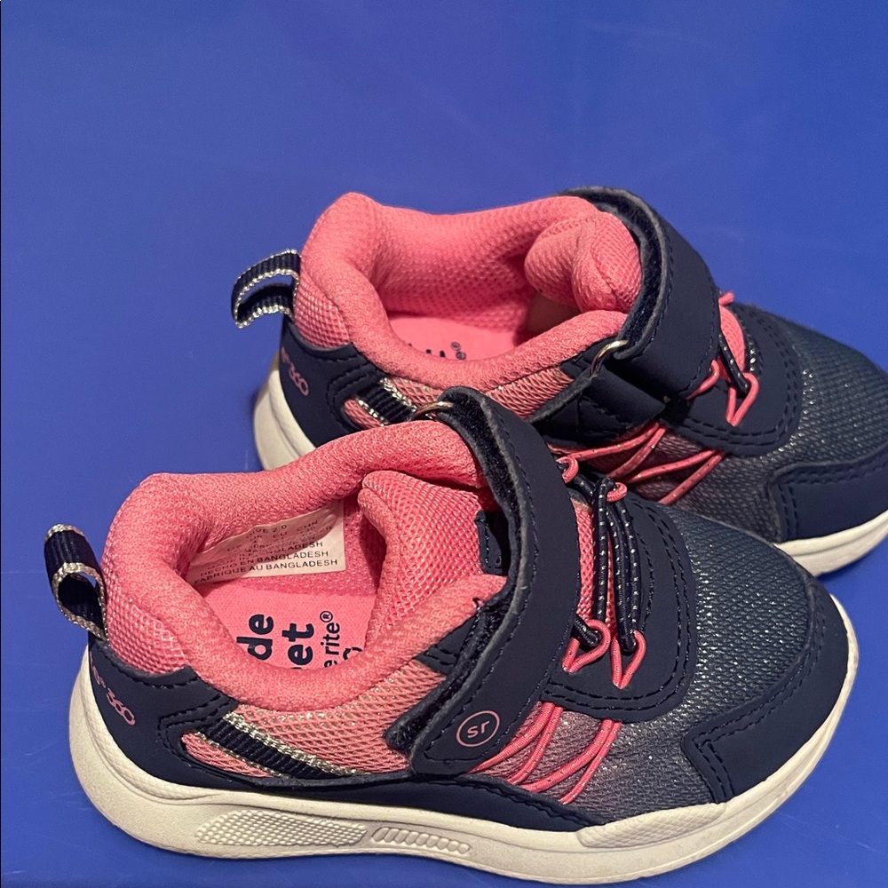 Stride Rite Navy and Pink Sneakers for Kids